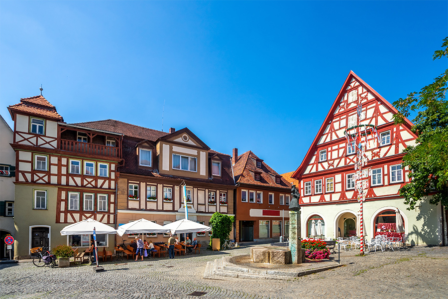Der Marktplatz in Bad Windsheim.